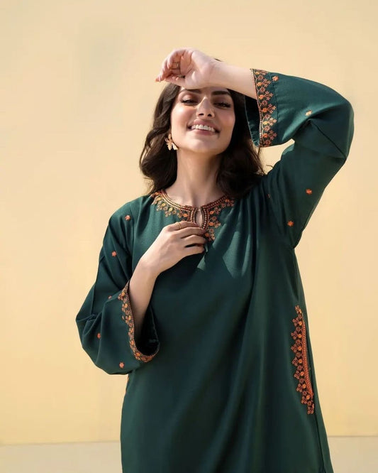 2 pc AFREEN - Embroidered Co Ords (Arabic Lawn)