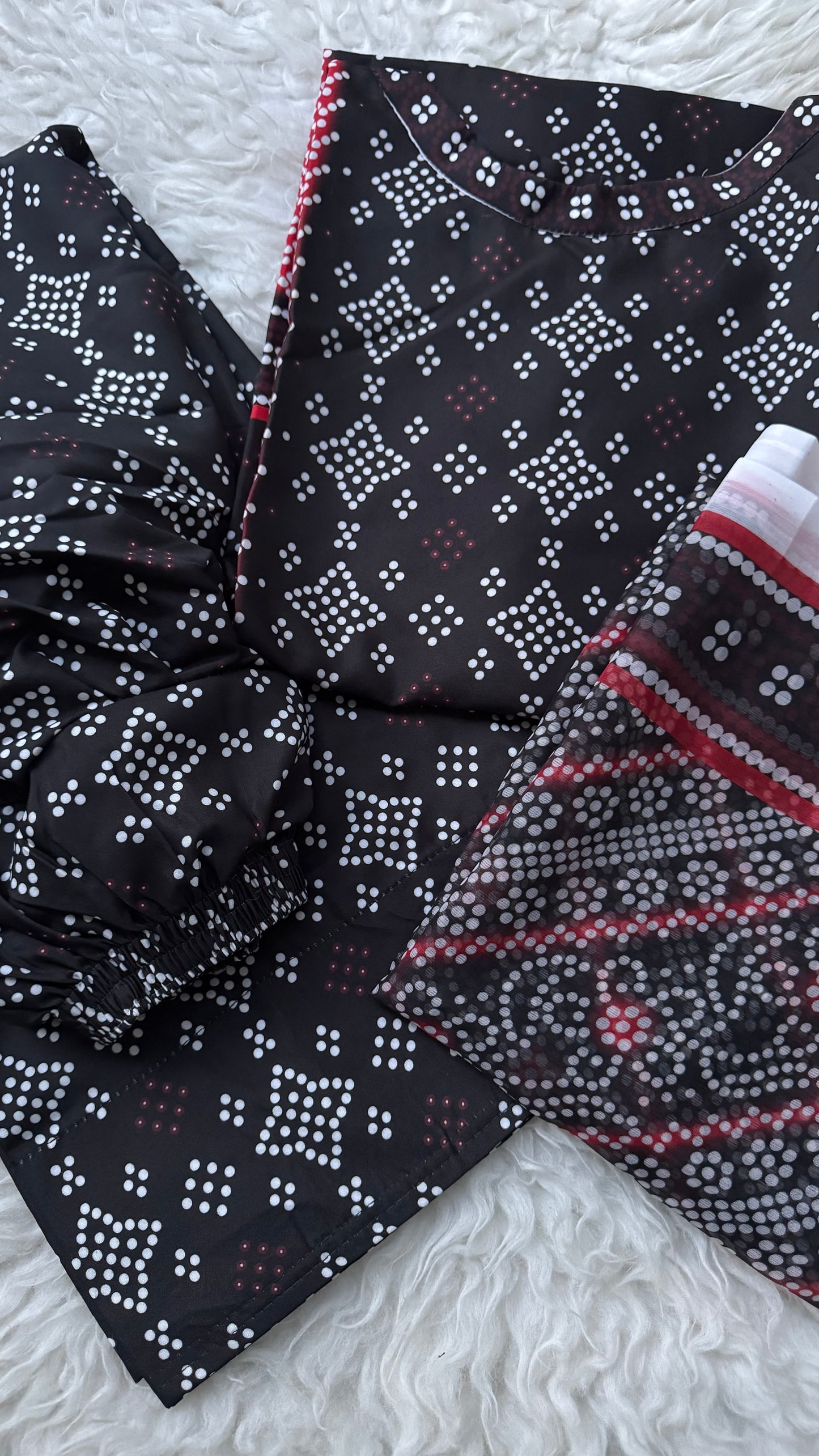Digital CHUNRI 3 Pc Farshi Shalwar set