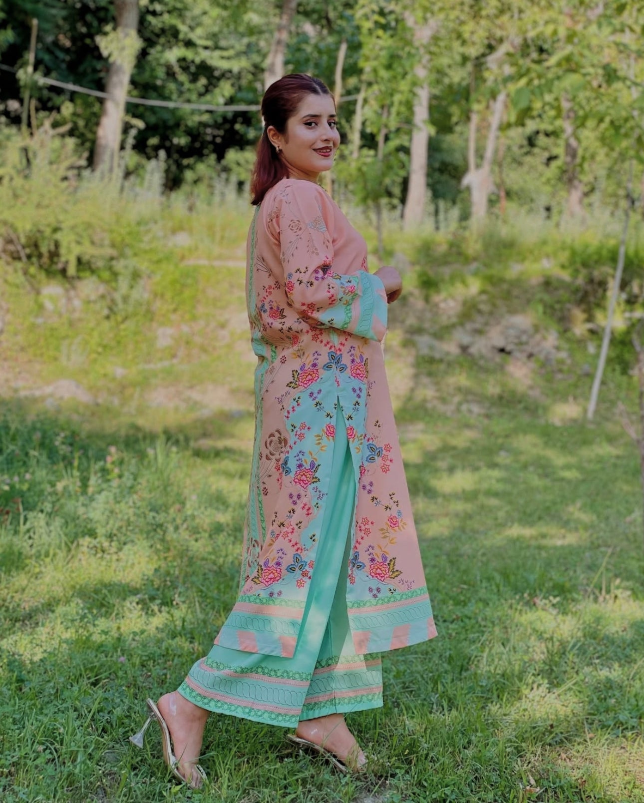 KHIZRA digital printed Co Ords set