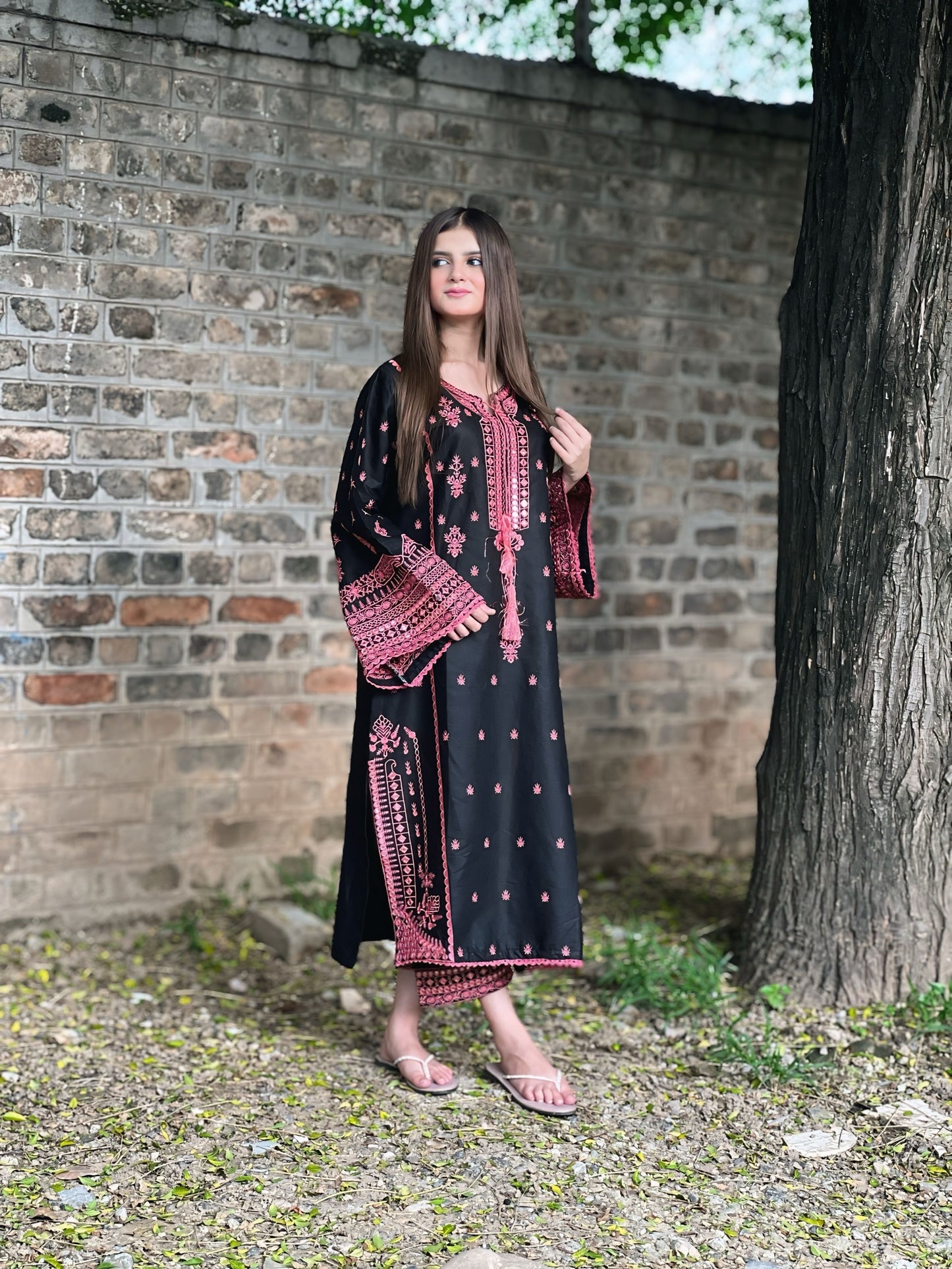 AJAL Embroidered 2 pc set