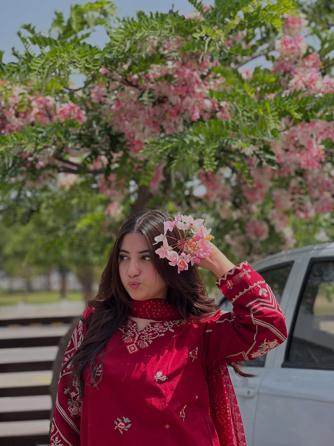 BLUSH Embroidered Co Ords Set