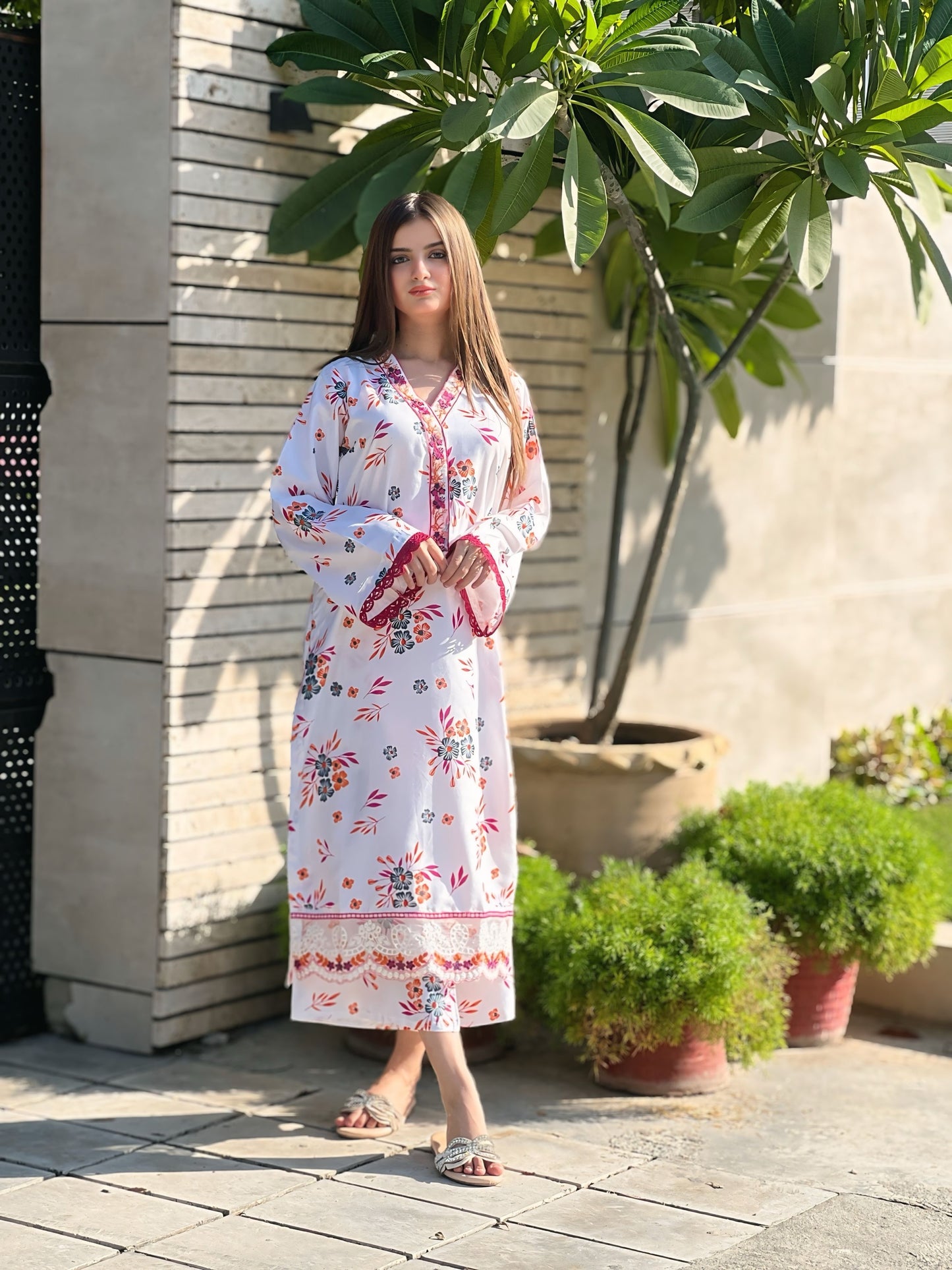 WHITE ELEGANCE Embroidered 2 pc
