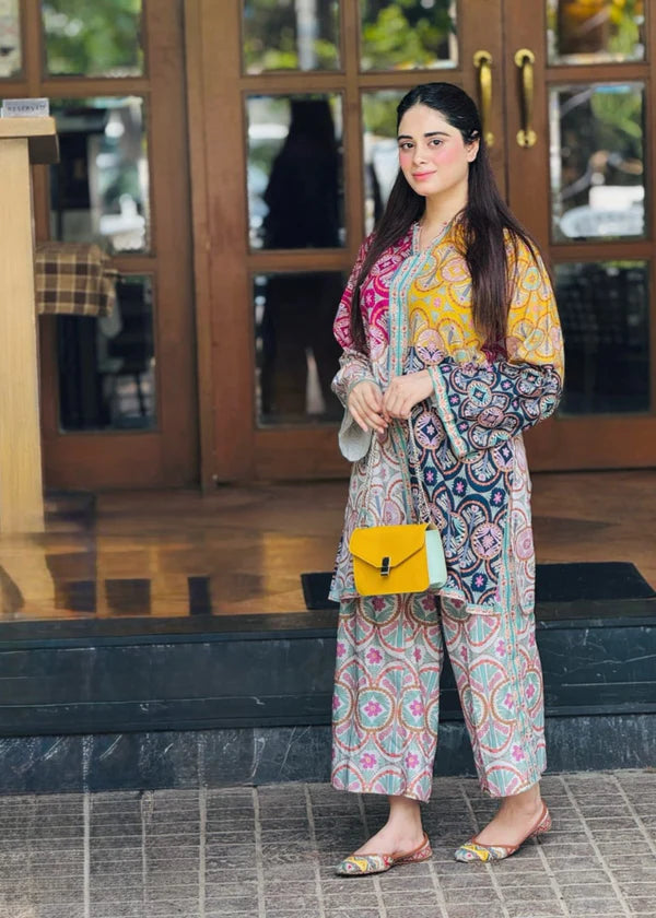 RANG SAAZ poly lawn digital print Co Ords