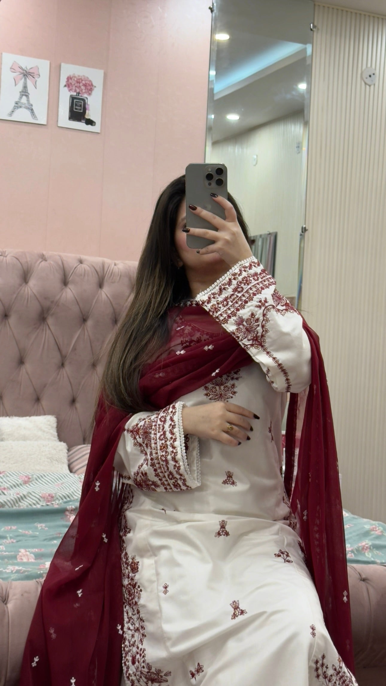 SNOW DROP Embroidered 3pc