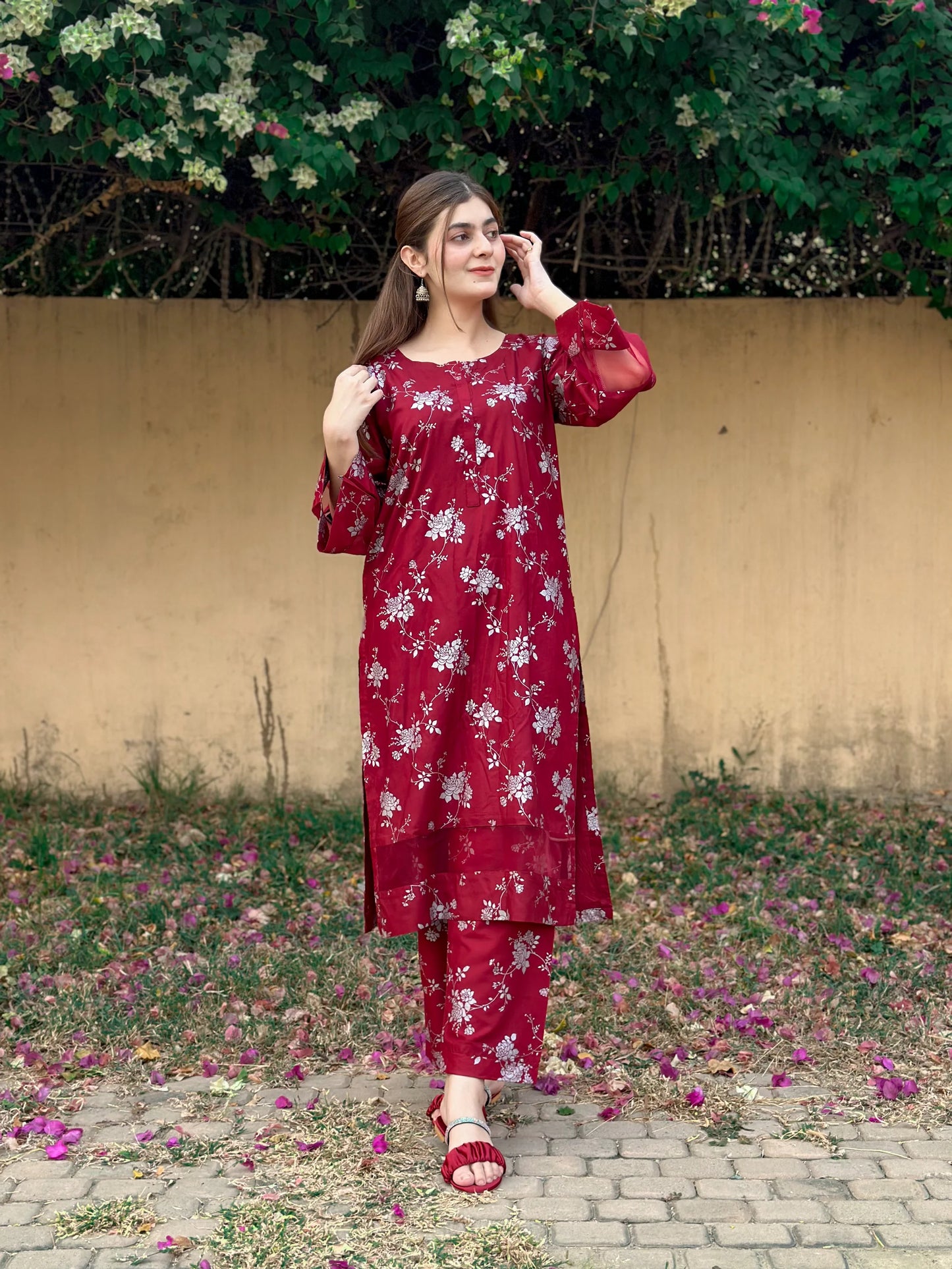 # 2 pc Aisha’s Attire Blossom Block Print Co Ords