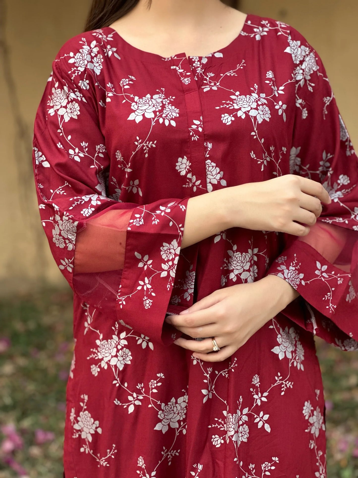 # 2 pc Aisha’s Attire Blossom Block Print Co Ords