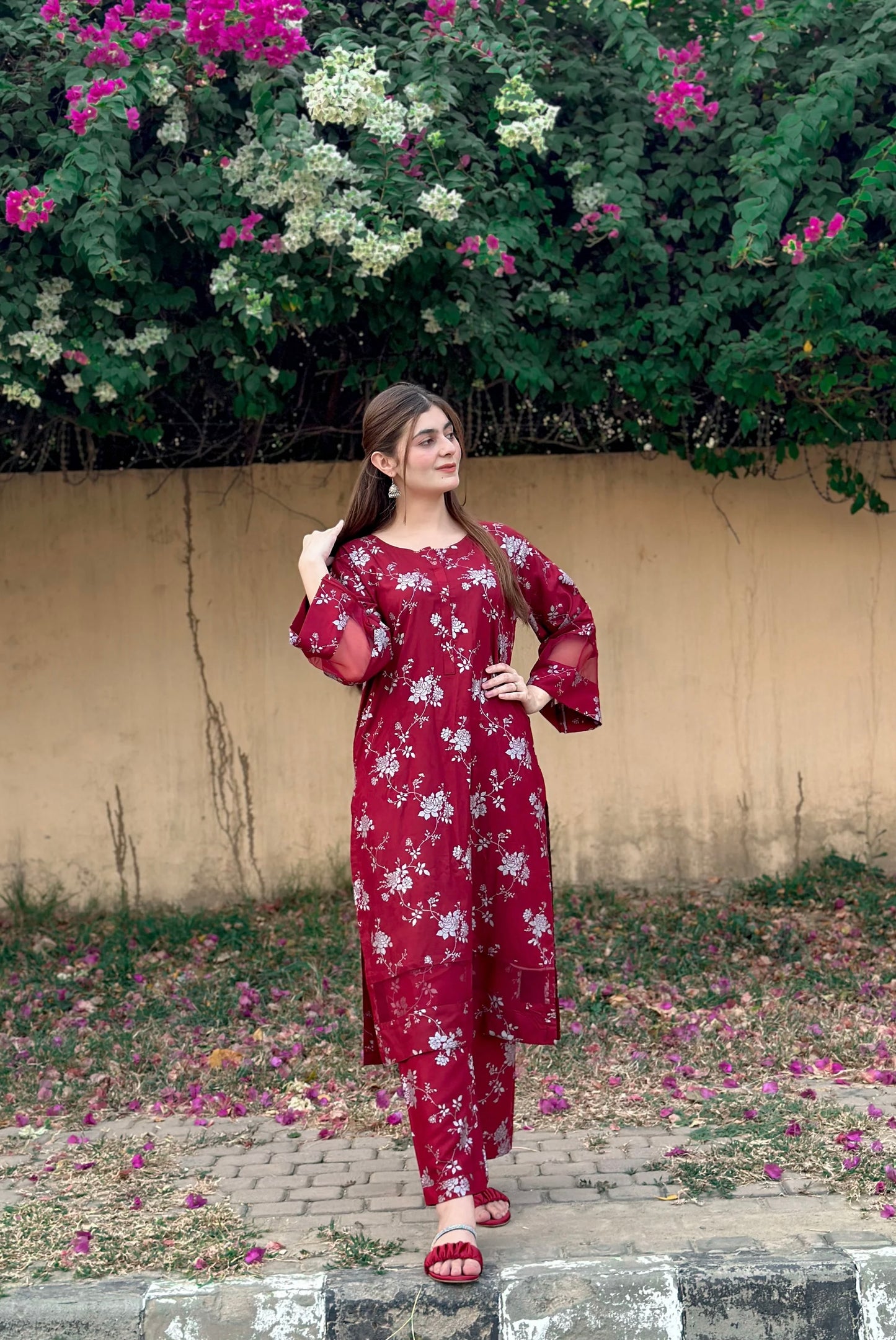 # 2 pc Aisha’s Attire Blossom Block Print Co Ords