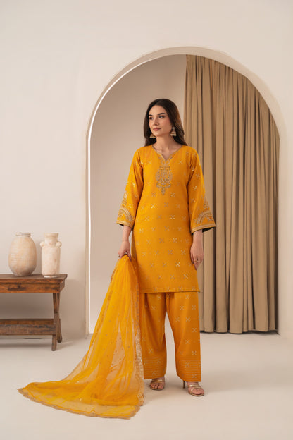 SONA Embroidered 3 pc