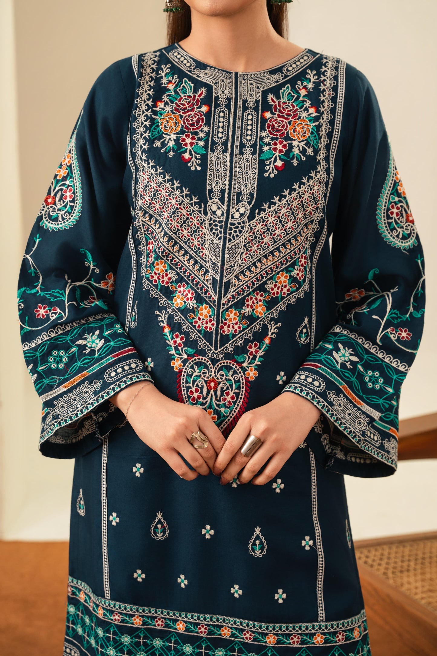 SAJJAL Embroidered 3 pc