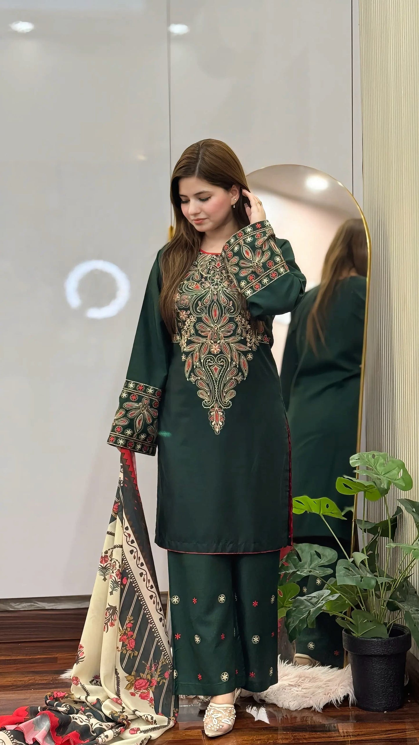 DINAR Embroidered 3 pc