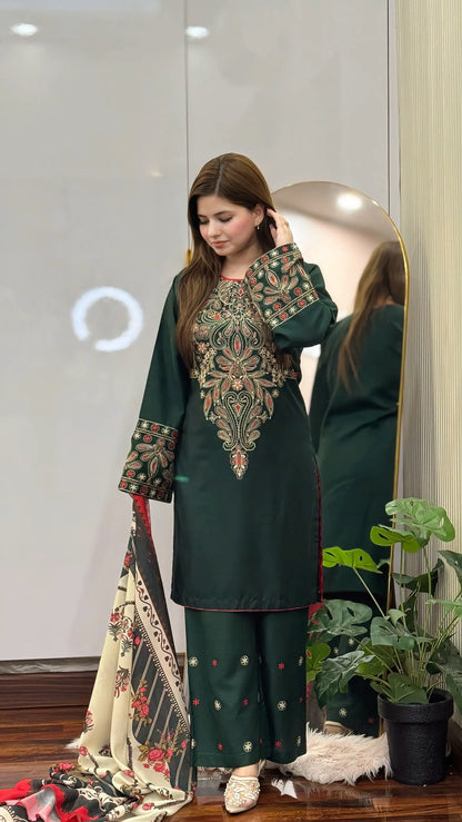 DINAR Embroidered 3 pc