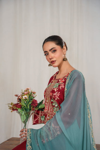 AROHA Embroidered 3 pc