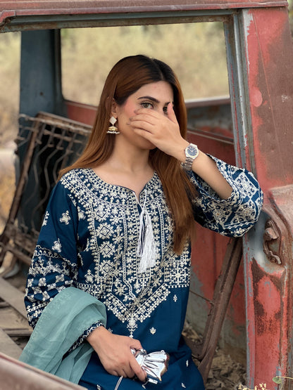 ZARA Embroidered 3 pc Set