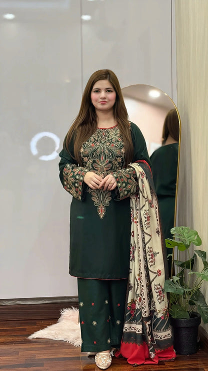 DINAR Embroidered 3 pc