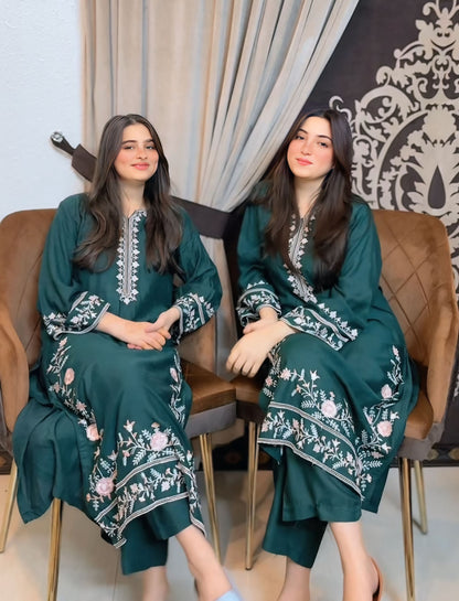 ADAAB Embroidered Co Ords 2 pc Set