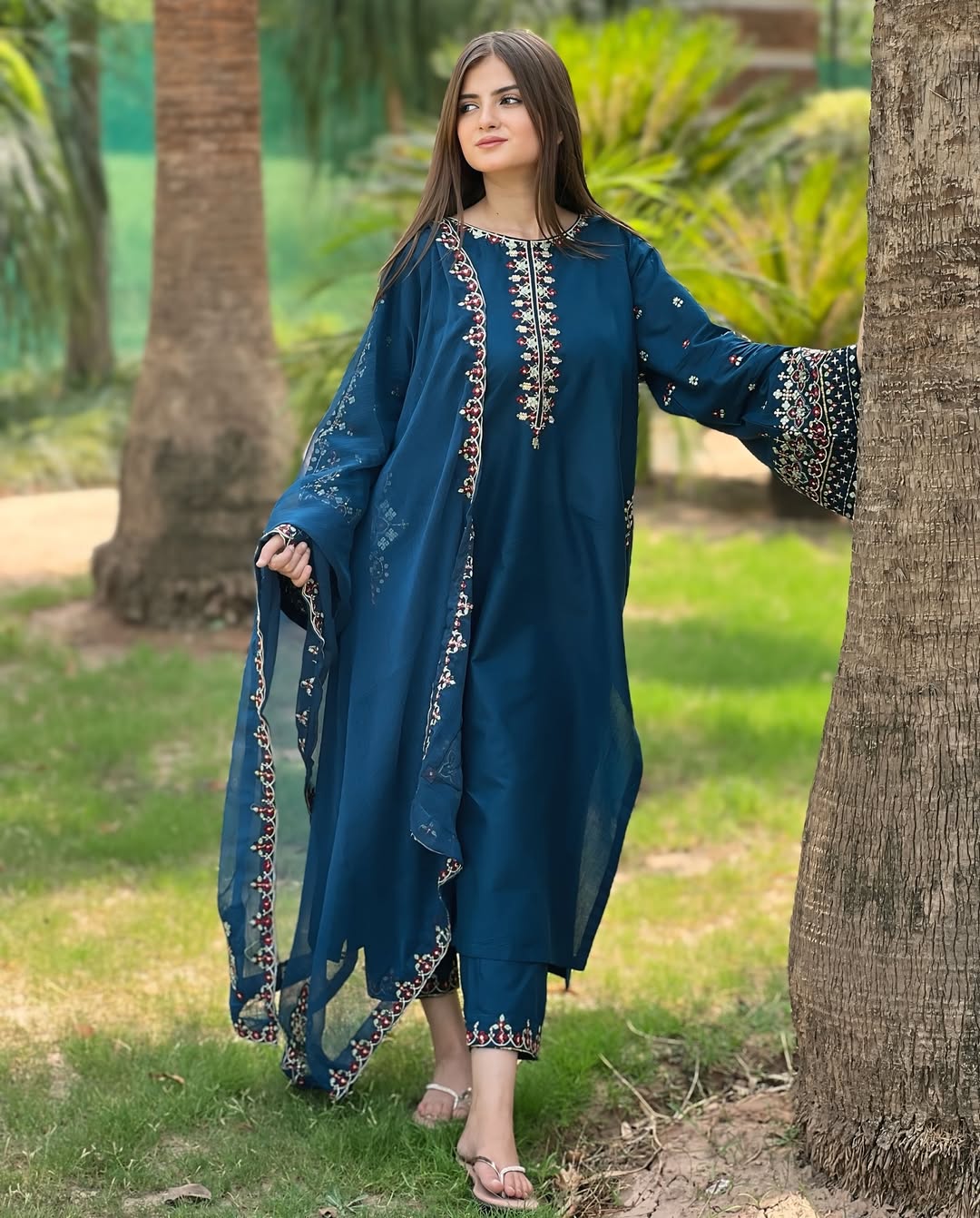 3 pc MASHAL - Embroidered Co Ords with dupatta