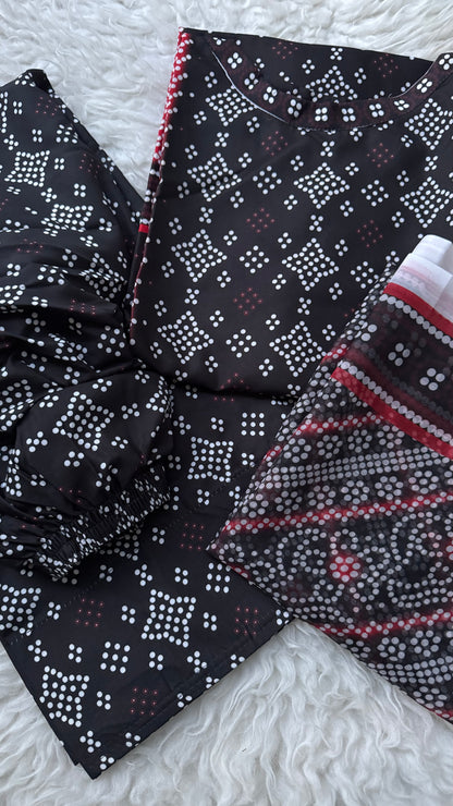 Digital CHUNRI 3 Pc Farshi Shalwar set