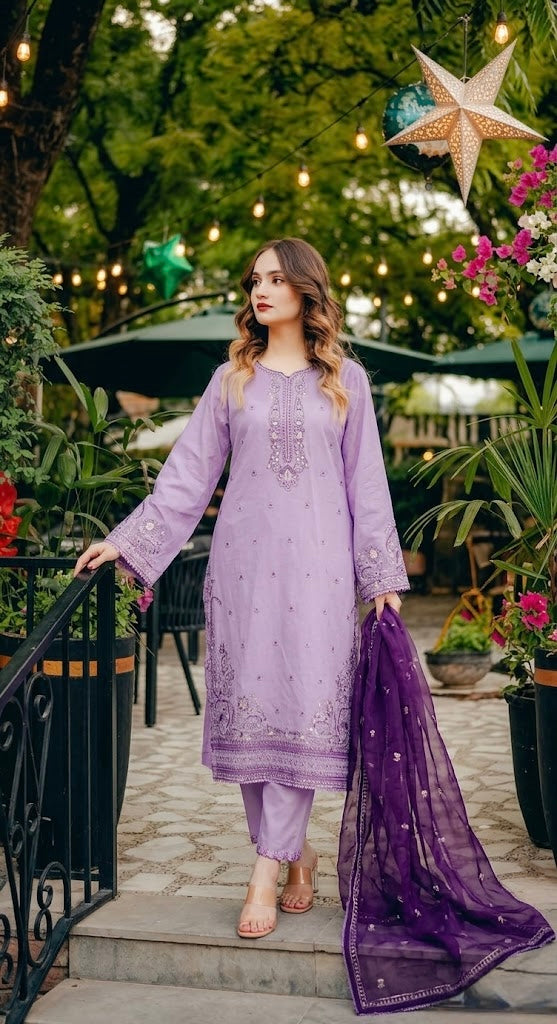 AFIFA Embroidered 3 pc