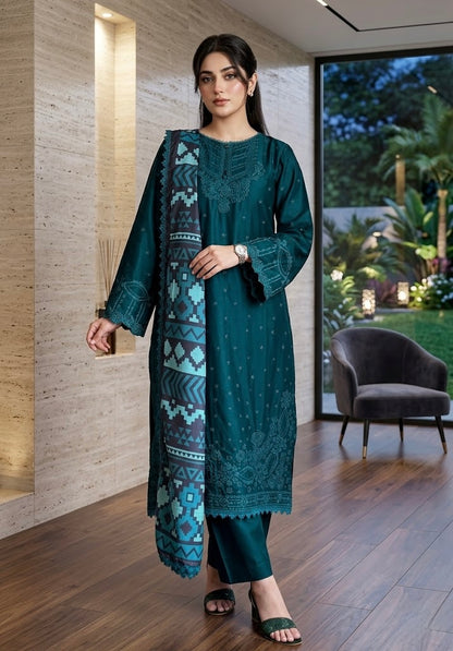 NAVYA Embroidered 3 pc