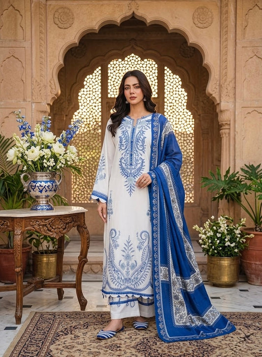 FANA Embroidered 3 pc