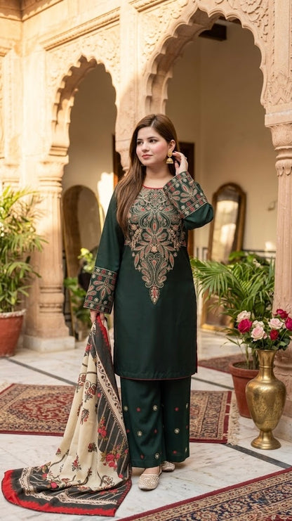 DINAR Embroidered 3 pc