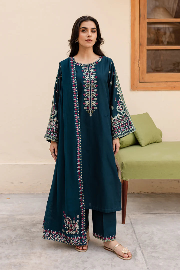 # 3 pc Aisha’s Attire Aadab Embroidered set