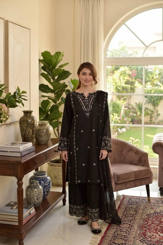 BAREEN Embroidered 3 pc