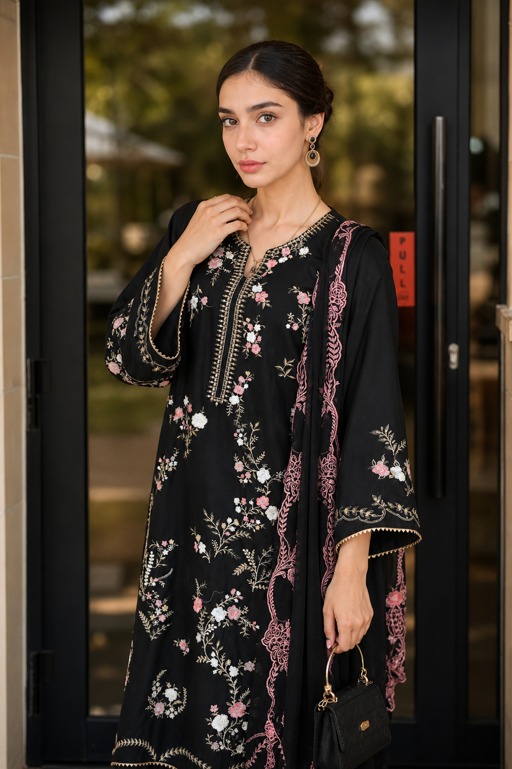 HANIYA Embroidered 3 pc