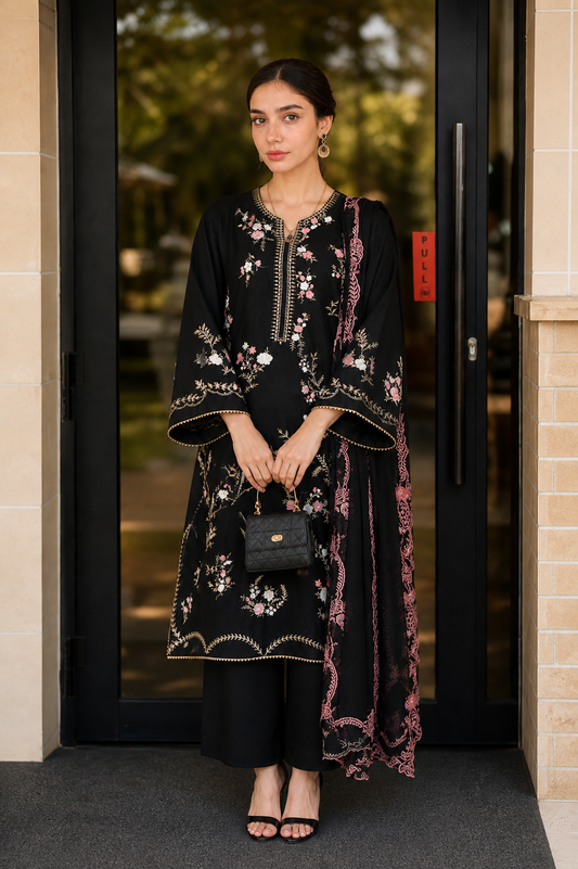 HANIYA Embroidered 3 pc