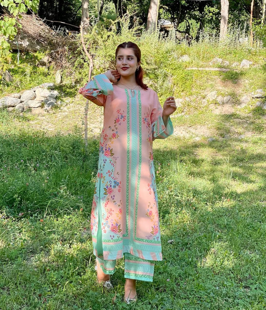 KHIZRA digital printed Co Ords set