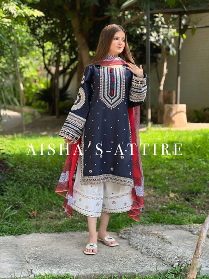 ROHA Embroidered 3 pc Set