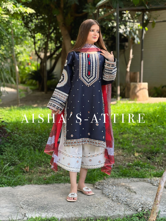 ROHA Embroidered 3 pc Set