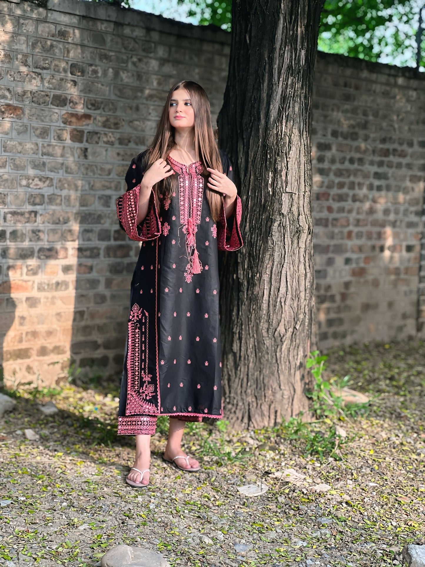 AJAL Embroidered 2 pc set