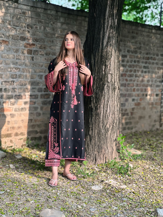 AJAL Embroidered 2 pc set