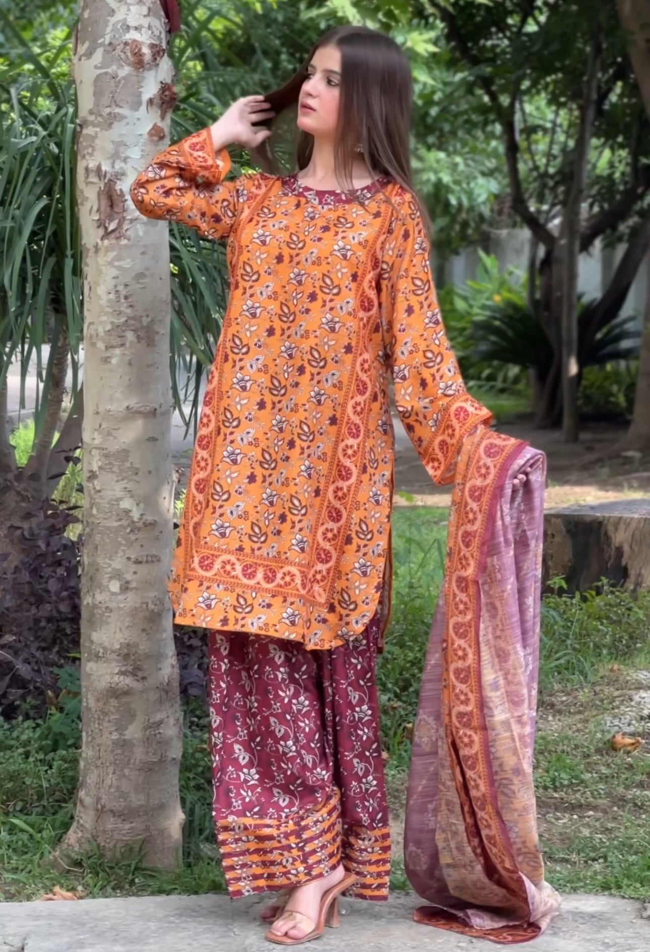 GULNAAR Silky lawn 3 pc set
