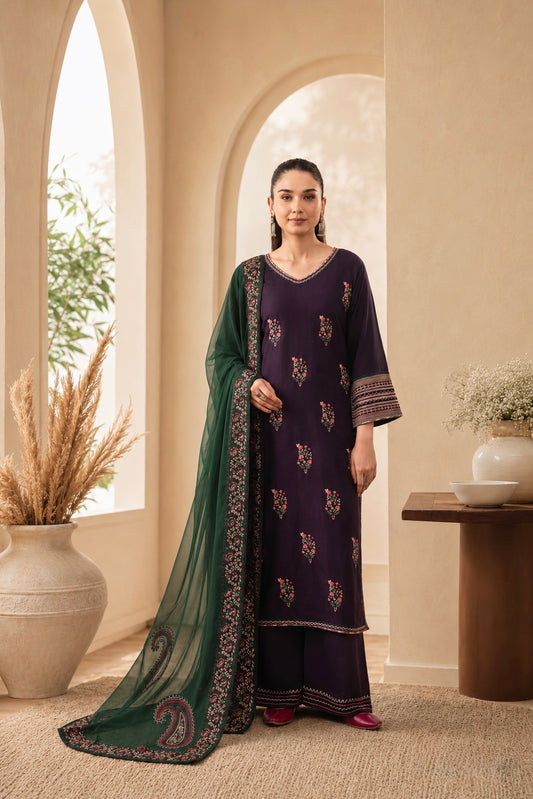 ROOHI Embroidered 3 pc