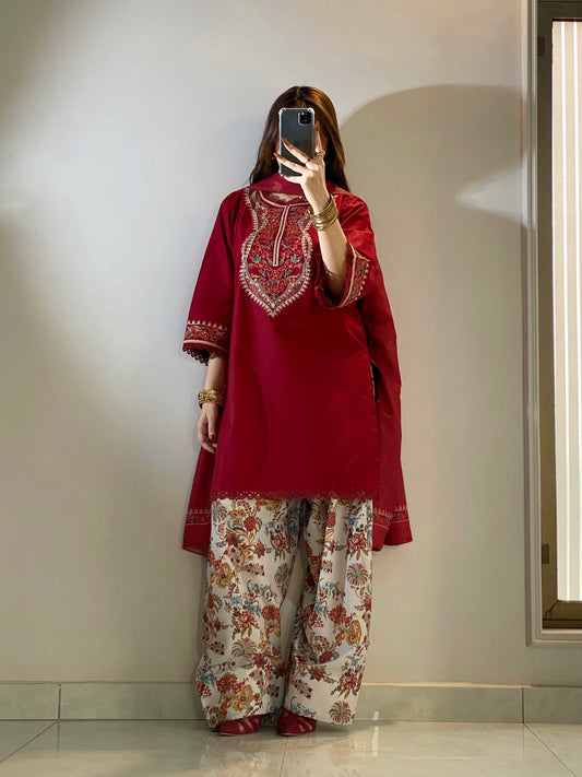 KESAR Embroidered 3 pc