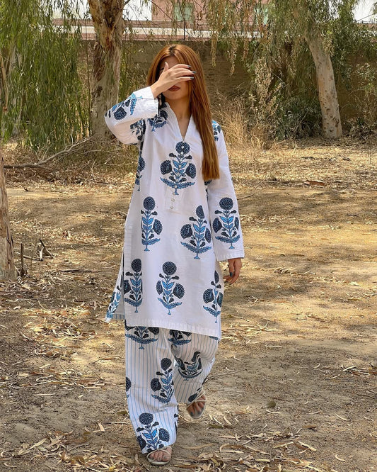 MINSA printed (Cotton-Lawn)Co Ords set