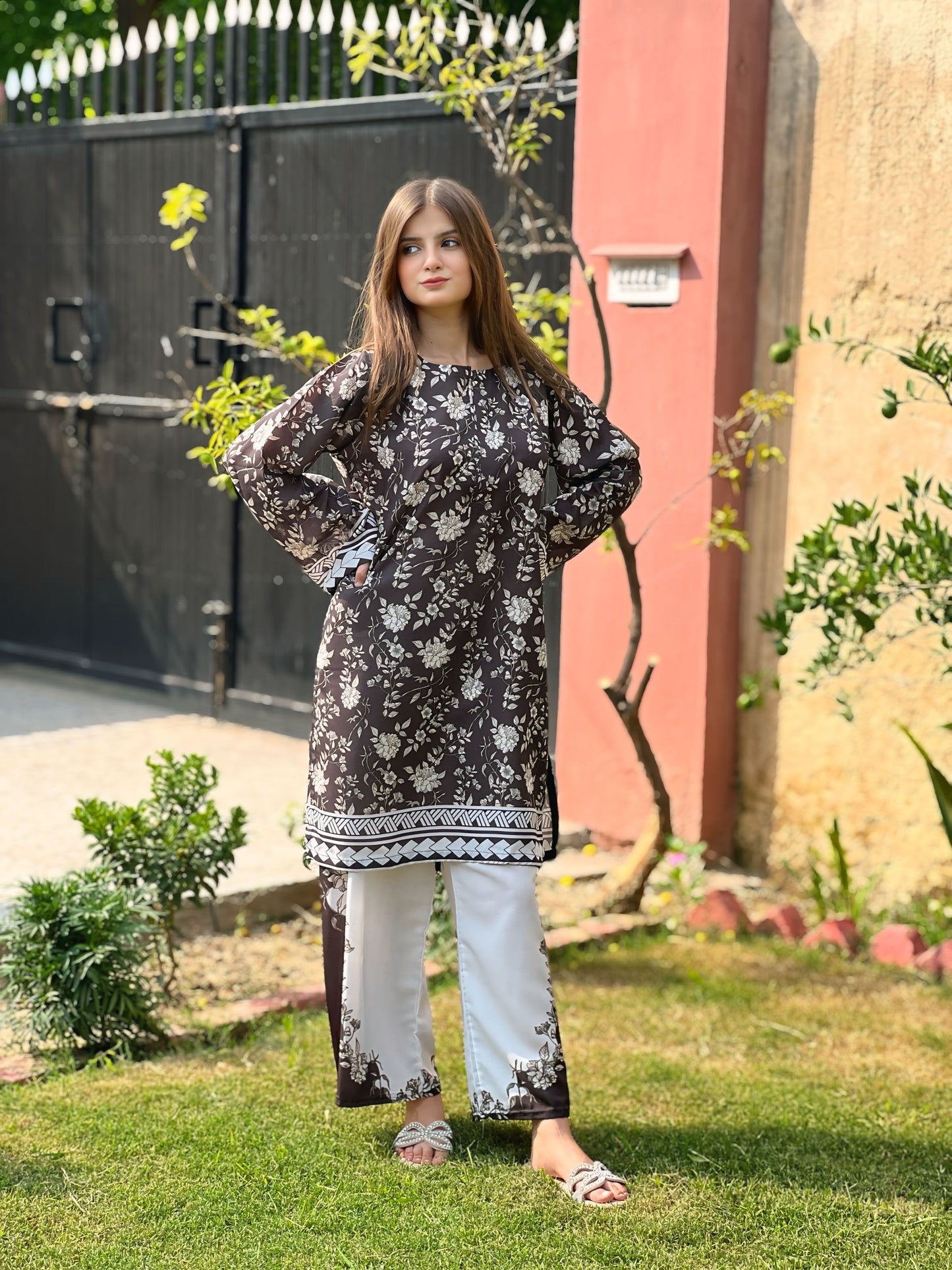 DILRUBA silky lawn Co Ords