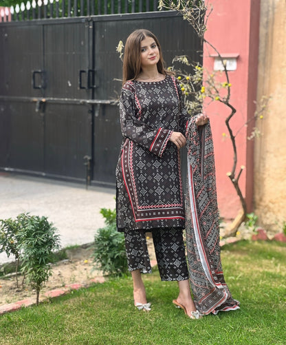 Digital CHUNRI 3 Pc Farshi Shalwar set
