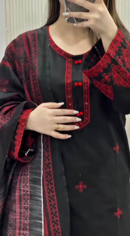 SAIYARA Embroidered 3 pc Set