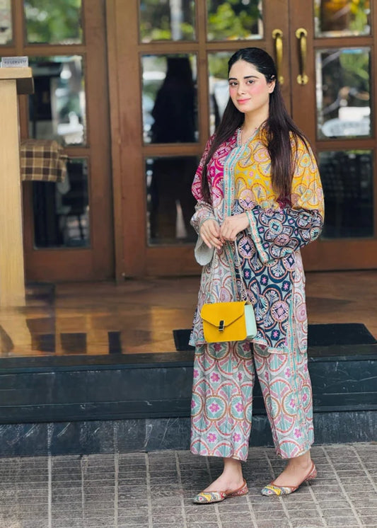 RANG SAAZ poly lawn digital print Co Ords