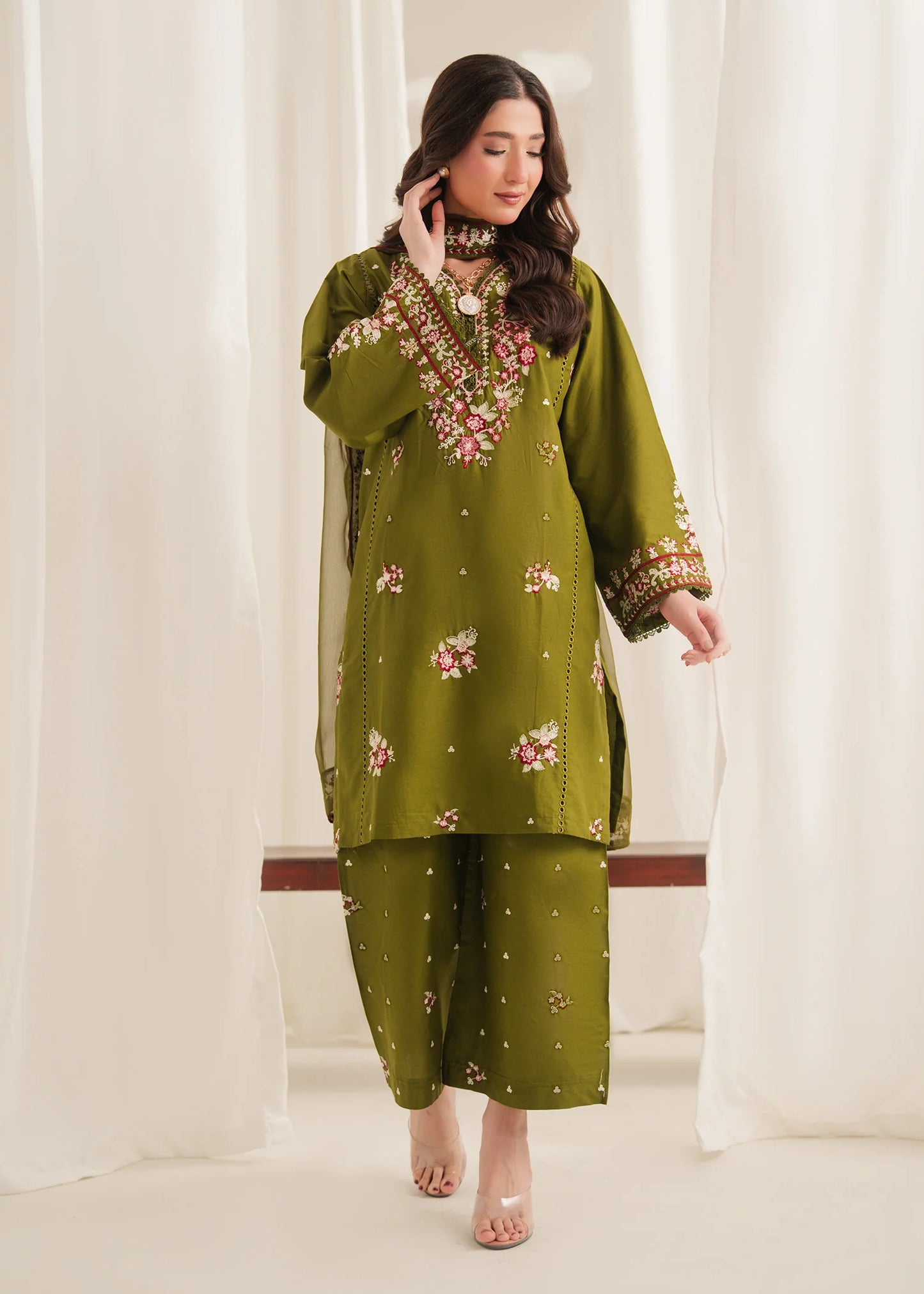 ANARKALI Embroidered 3 pc