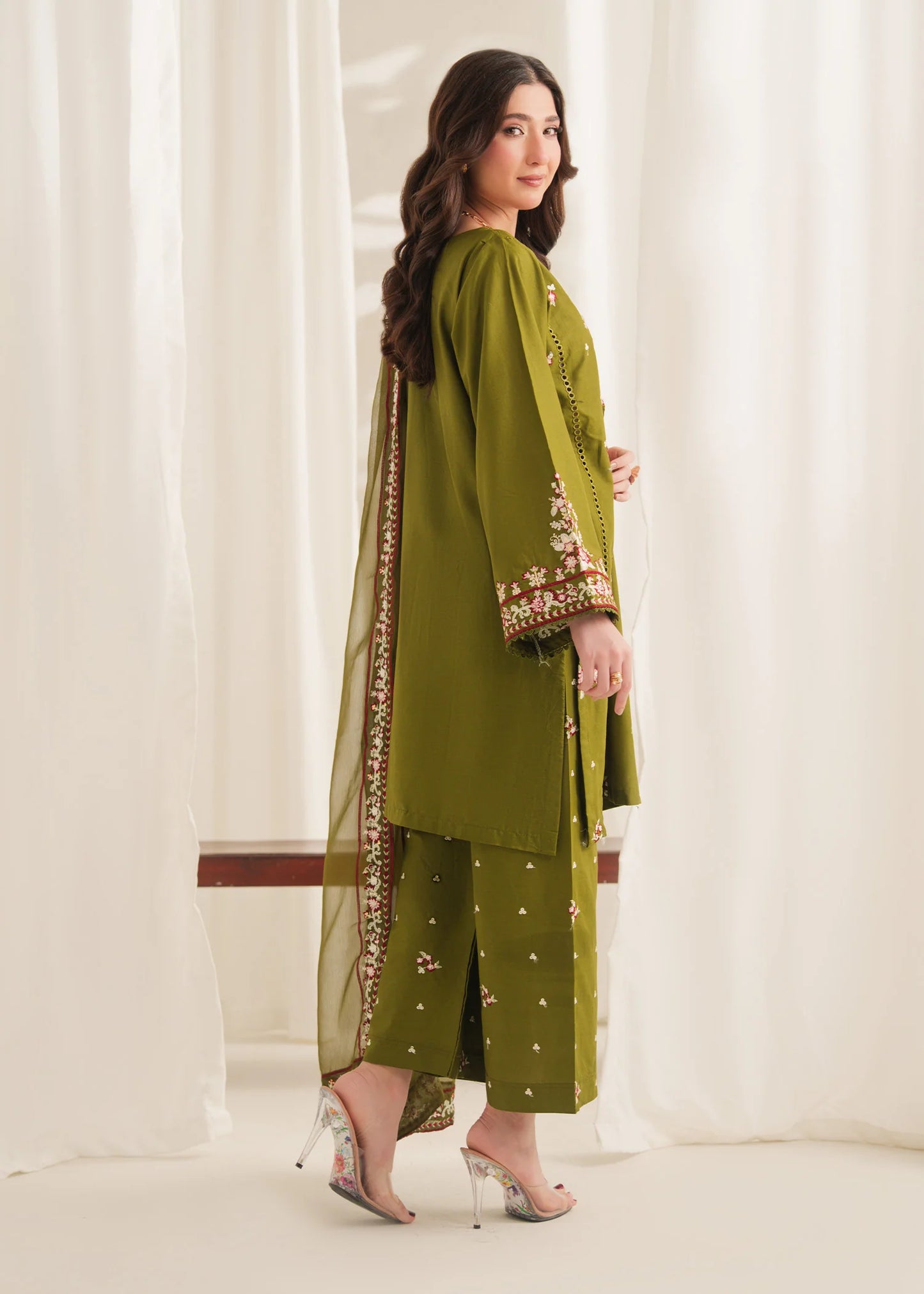 ANARKALI Embroidered 3 pc