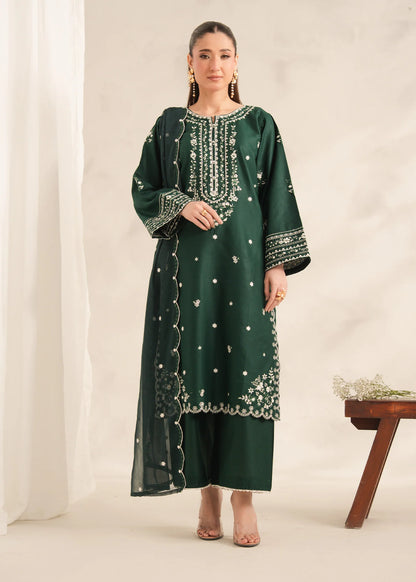 WAREESHA Embroidered 3 pc