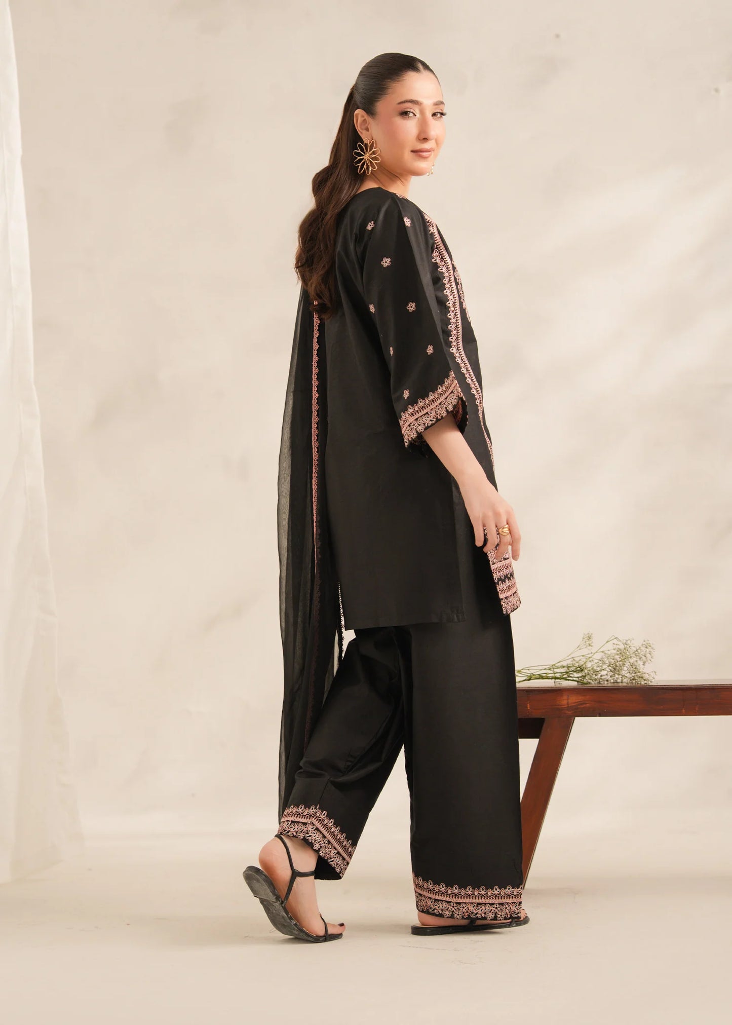 ZEBA Embroidered 3 pc