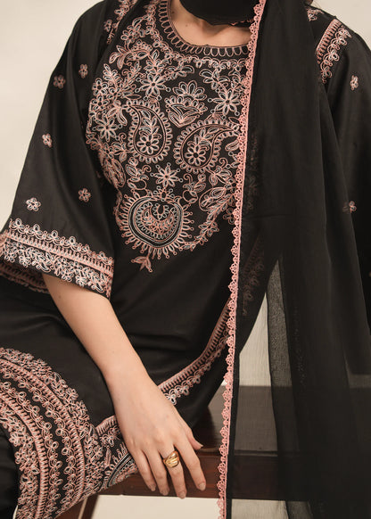 ZEBA Embroidered 3 pc