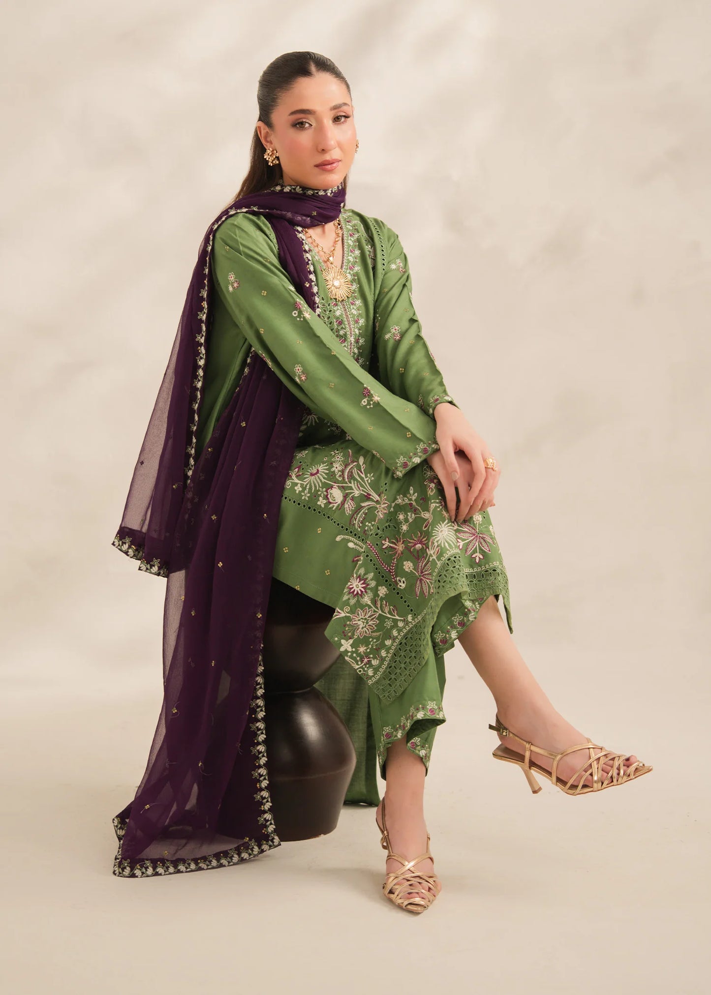 SHEHNAI Embroidered 3 pc