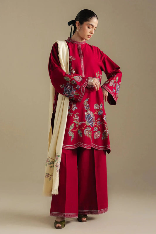 ZARPOSH Embroidered 3 pc