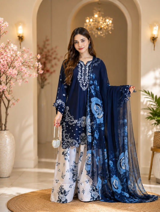 GUL E JAN Embroidered 3 pc